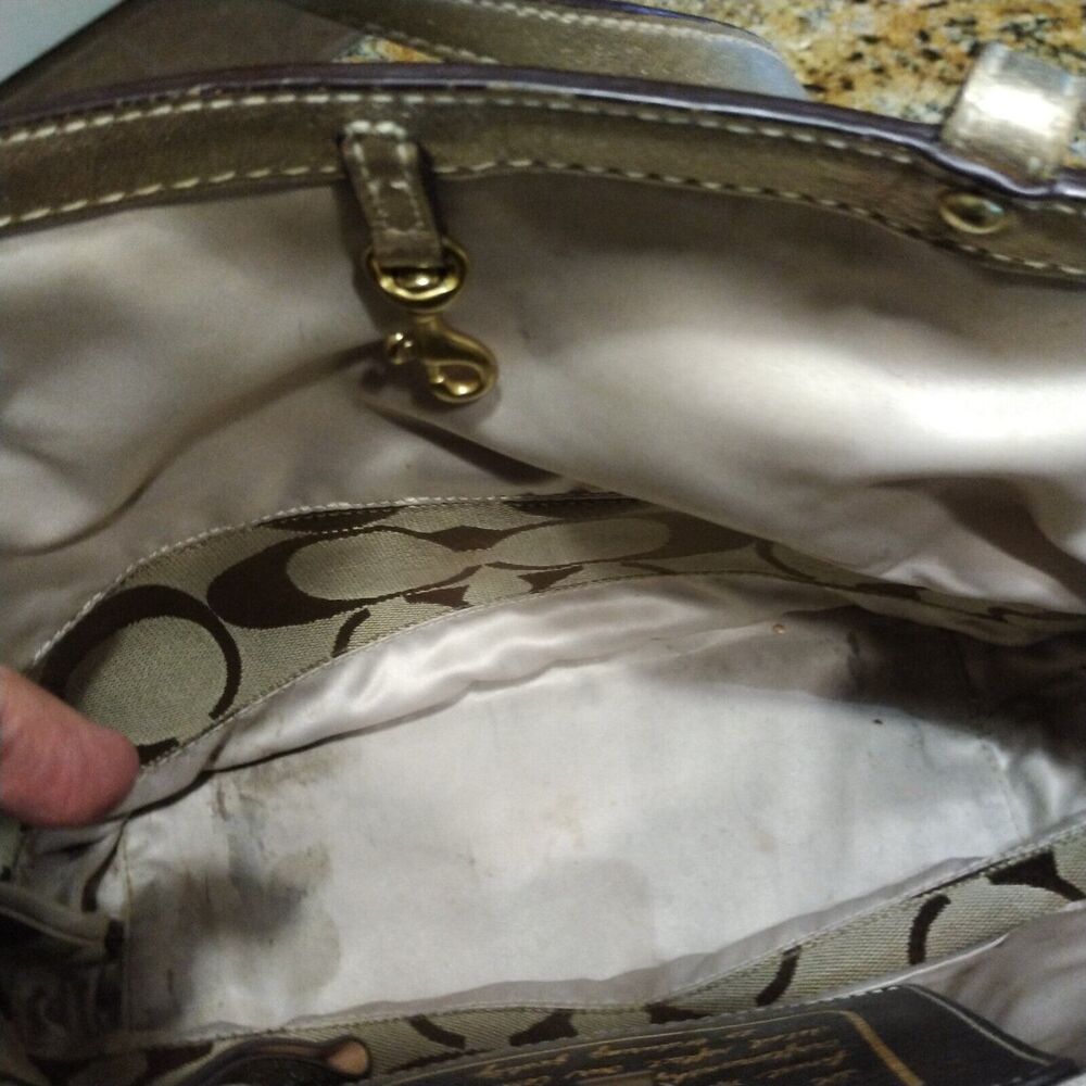 Signature Coach Tote Bag Satchel Brown Handbag No J0668-10124 - Picture 12 of 14